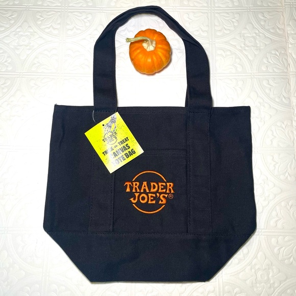 Trader Joe's Halloween Mini Totes Set of 4 - Black, Purple,Orange,Multicolor - Picture 5 of 7